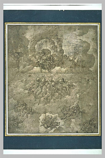 Dieu en gloire, entouré d'anges