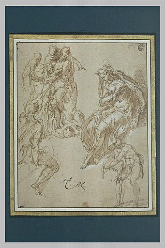 Etudes de figures pour une Adoration des Bergers