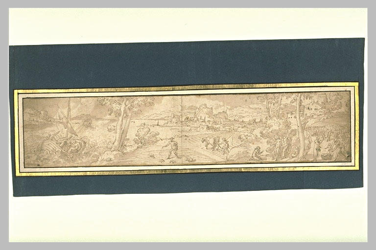 Episodes de la vie du Christ dans un paysage