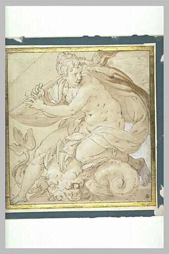 Amphitrite à genoux sur un monstre marin