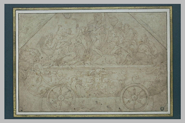 Apollon et les Muses sur un char