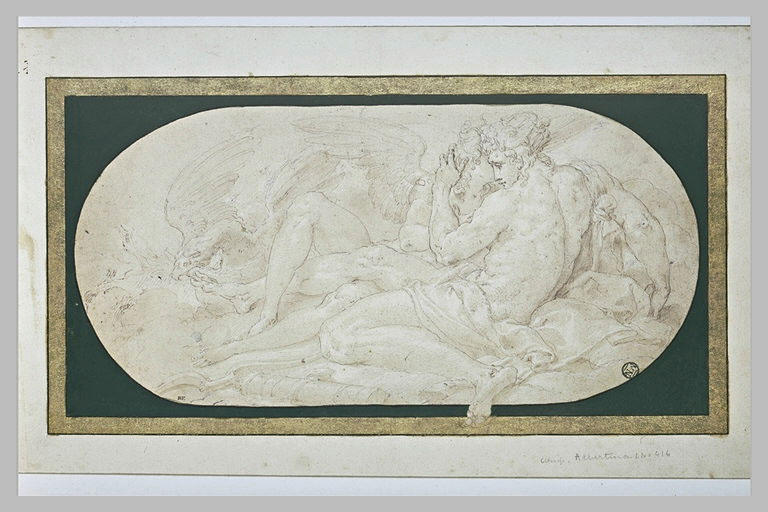 L'Amour et Jupiter, enlacés