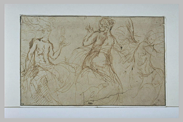 Trois figures assises