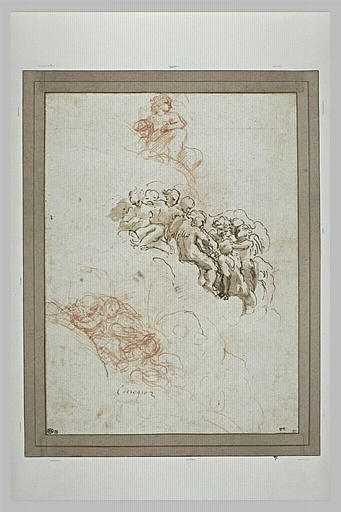 Etudes d'un putto et de deux groupes de putti