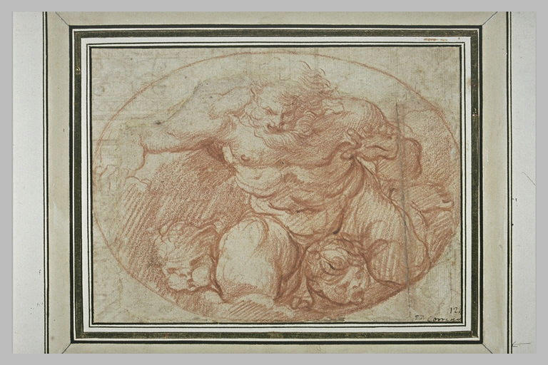 Figure de Dieu dans un tondo : Eole ?