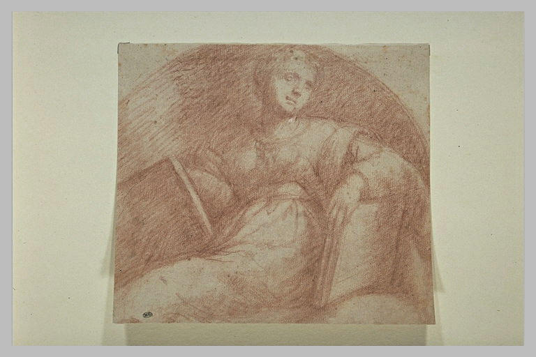 Demi-figure de femme assise