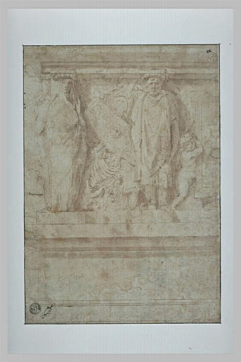 Projet de décoration d'une façade : cariatides et trophées