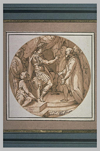 Un empereur romain reçevant des suppliants