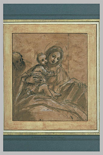 La Sainte Vierge tenant l'Enfant Jésus et un livre ouvert