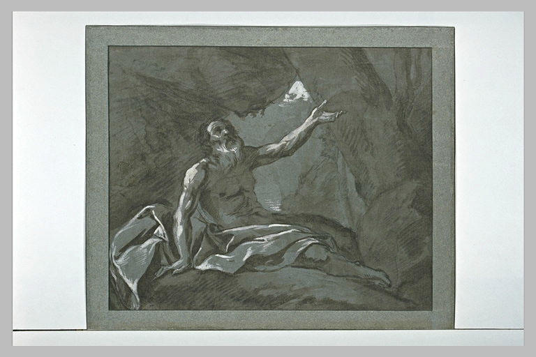 Le prophète Elie recevant le pain que lui apporte un corbeau