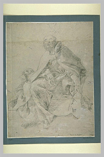 Evêque assis sur des nuages