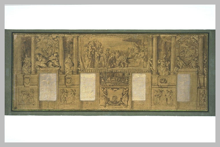 Projet de décoration murale : le pape donnant la bénédiction