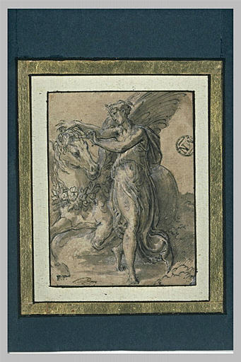 Philyra et Saturne sous la forme d'un cheval ailé