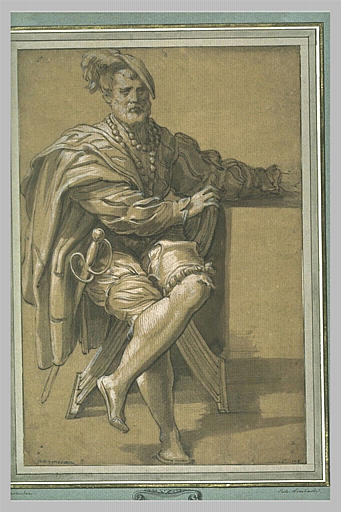 Un homme assis en costume espagnol