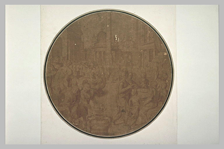 Repas au milieu d'une place publique