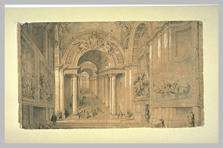 L'escalier du Bernin entre les appartements et Saint-Pierre du Vatican