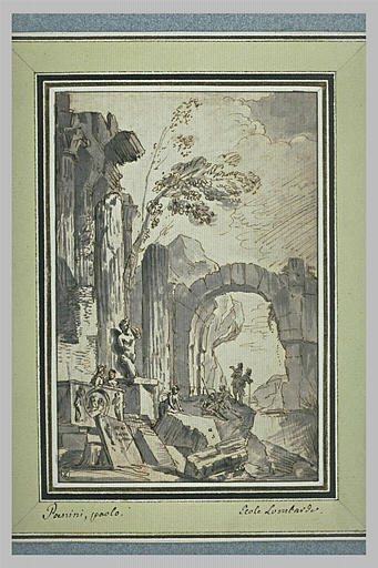 Ruines avec figures et statues