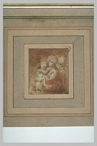 Vierge à l'Enfant avec une figure derrière elle