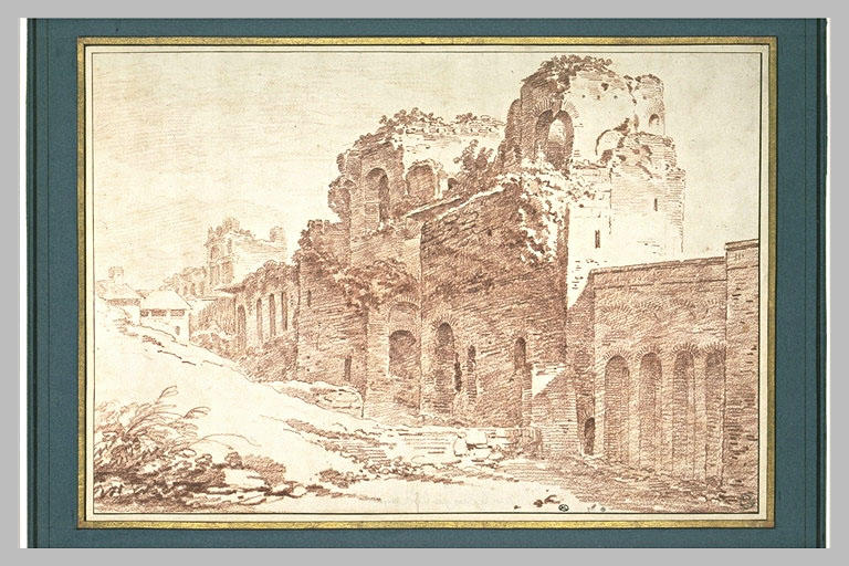 Vue de la porte majeure à Rome
