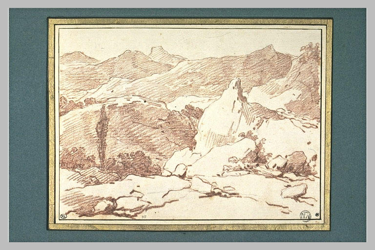 Etude de montagnes escarpées et de rochers