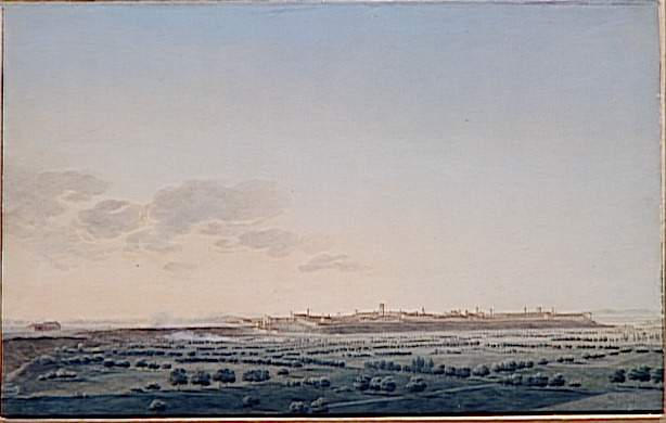 Première vue de la ville de Lodi le 10 mai 1796 ; Première vue de la ville de Lodi - combat d'avant-garde en avant de la ville, 10 mai 1796 (autre titre )