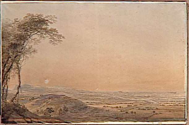 Vue des hauteurs près de Castiglione le 3 août 1796 ; Deuxième attaque de la division Augereau contre l'avant-garde autrichienne à la bataille de Castiglione - vue des hauteurs de Castiglione - 3 août 1796 (autre titre)