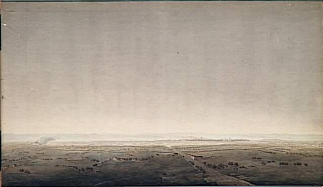 Vue de Vérone le 30 décembre 1800 ; L'armée française, rangée en bataille sur la rive droite de l'Adige, en vue de la ville de Vérone- 30 décembre 1800 (autre titre)
