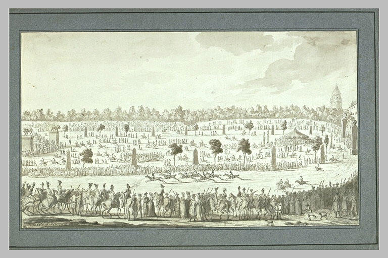 Course de chevaux au champs de mars