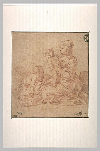 Vierge tenant l'Enfant à qui saint Jean amène son agneau