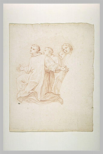 Groupe de religieux à genoux