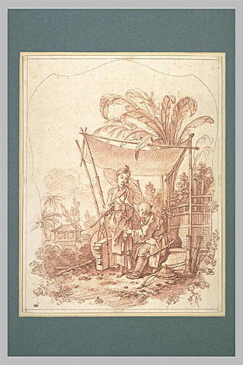 Soldat et montreuse de curiosité