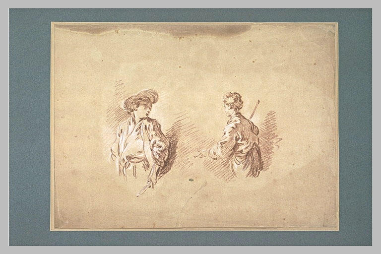 Etude de deux jeunes paysans, vus à mi-corps