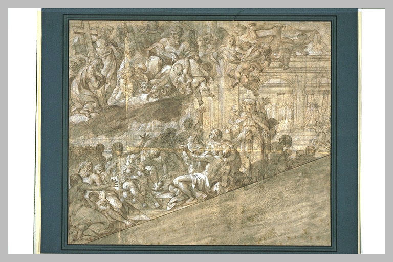 Le Christ et la Vierge intercédant auprès de Dieu