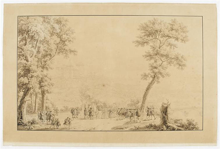 Vue du Château de Pau prise du parc, 1817