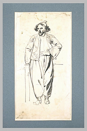 Grec, debout, de face