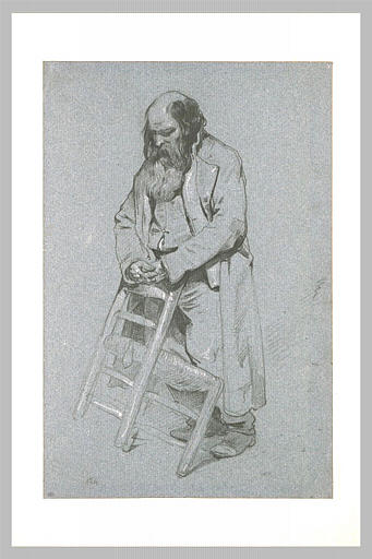 Vieillard debout, priant