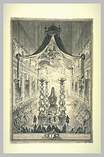 Cérémonie funèbre célébrée à l'occasion de la mort de la reine de Sardaigne