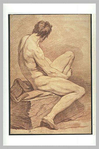 Académie d'homme nu, tourné vers la droite