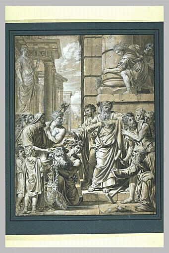 Saint Paul et saint Barnabé refusant de se laisser adorer à Lystre (étude pour un tableau de mai)