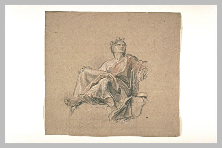 Cybèle drapée, assise