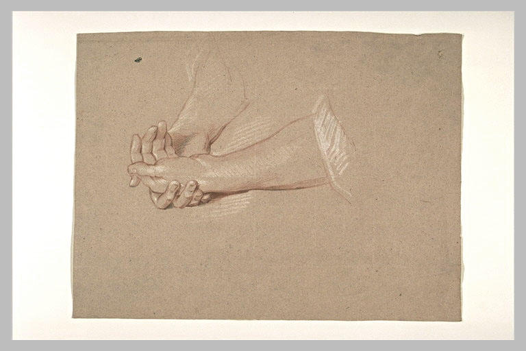 Deux mains posées l'une dans l'autre