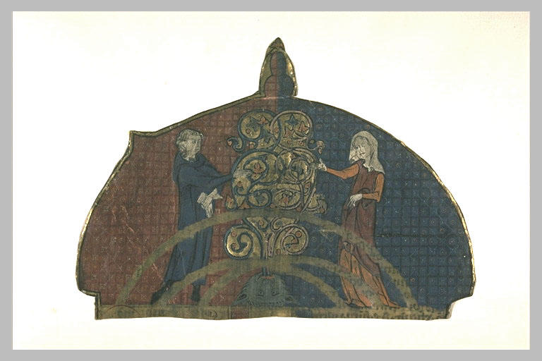 Un homme et une femme debout, le bras tendu