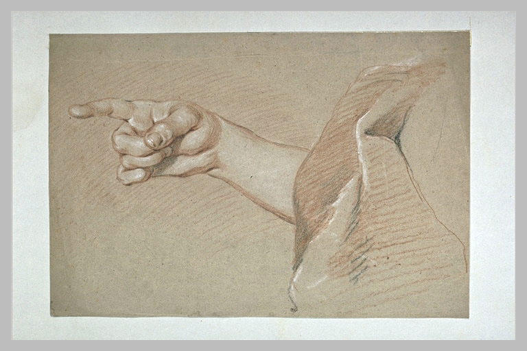 Etude d'une main et d'une draperie