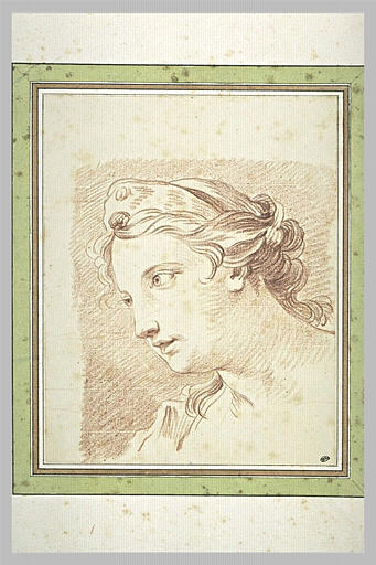 Tête de jeune fille, tournée vers la gauche
