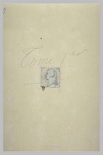 Une tête de profil en médaillon, pour armoiries ou camée