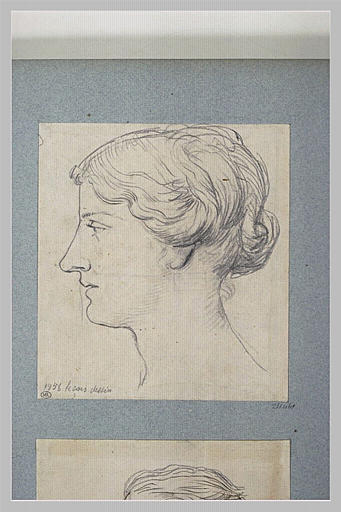 Etude de femme, vue de profil à gauche