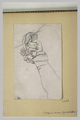 Etude d'une main de cuirassier pour 1807