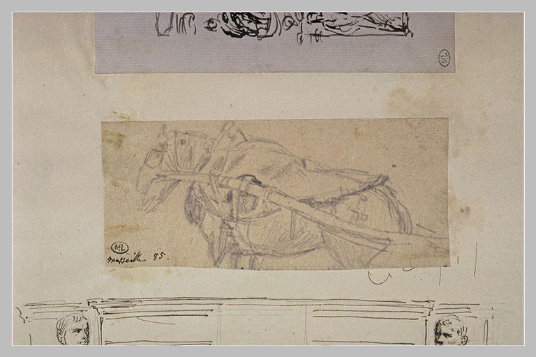 Cheval de fardier, harnaché