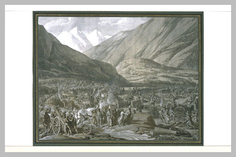 Le passage du mont Saint-Bernard : bivouac au bourg Saint-Pierre