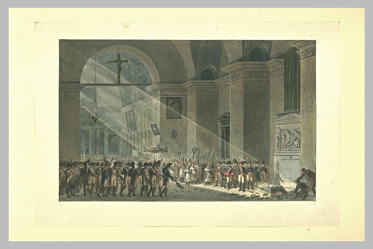 L'ensevelissement de Desaix  dans la chapelle du Mont Saint-Bernard